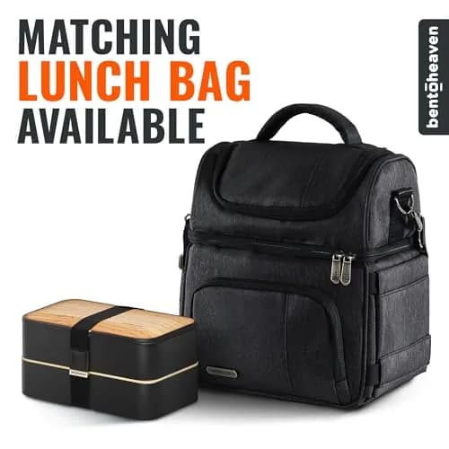 Bentoheaven Bento Box Adult, Stackable Lunch Box, 40 oz, Symph Onyx | Leakproof, Microwave & Dishwasher Safe thumbnail 7