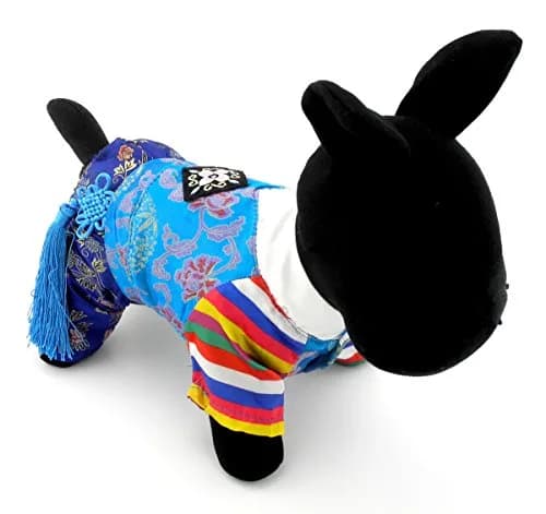 SELMAI Embroidered Hanbok for Small Dogs, Boy, S | Silk Material, Easy Care Fit thumbnail 5