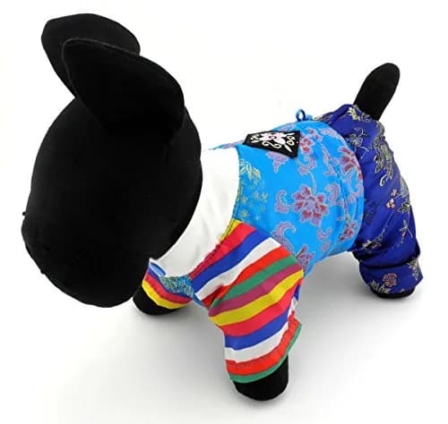 SELMAI Embroidered Hanbok for Small Dogs, Boy, S | Silk Material, Easy Care Fit thumbnail 7