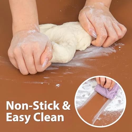 Folksy Super Kitchen Extra Large Silicone Baking Mat 60cm x 40cm | Food Grade Non-Stick Dough Rolling Mat thumbnail 3