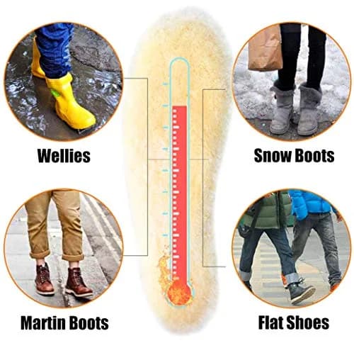 ABUSA Sheepskin Insoles Women's Premium Wool Fur Fleece Inserts 25.4cm (10 inches) | Medium Arch Support thumbnail 6