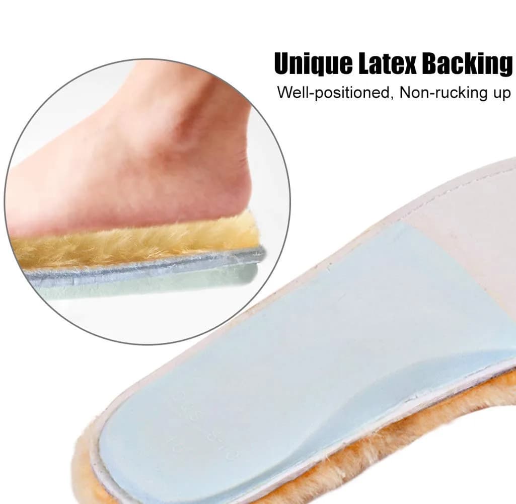 ABUSA Sheepskin Insoles Women's Premium Wool Fur Fleece Inserts 1 Pair (2 Insoles) | Cozy & Warm for All-Day Comfort - view 3
