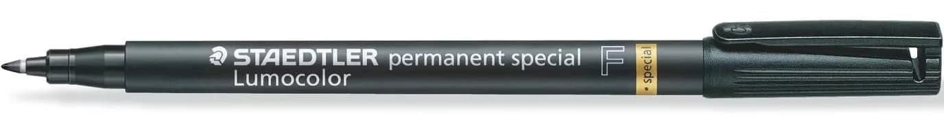 STAEDTLER Lumocolor Permanent Marker Special 319F Fine Tip - Black (3-Pack, 0.6 mm) - main product image