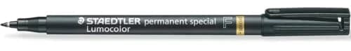STAEDTLER Lumocolor Permanent Marker Special 319F Fine Tip - Black (3-Pack, 0.6 mm) thumbnail 1