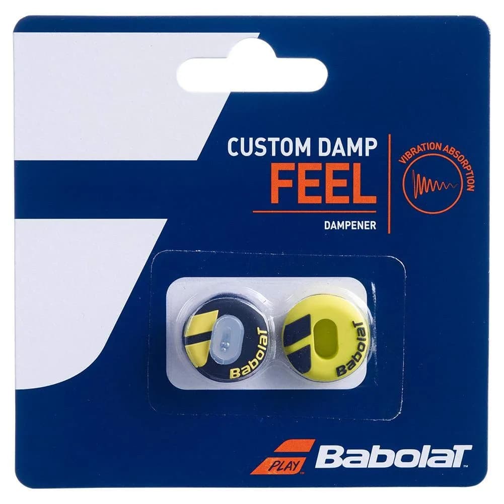 Babolat Unisex Custom Damp X2 Vibration Dampener, Black/Yellow, 2-Pack - main product image
