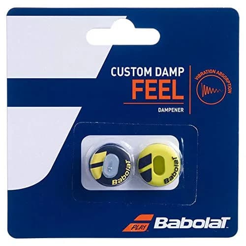 Babolat Unisex Custom Damp X2 Vibration Dampener, Black/Yellow, 2-Pack thumbnail 1