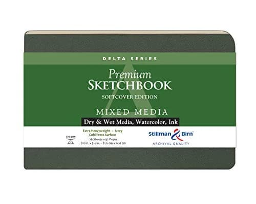 Stillman & Birn Delta Series Softcover Sketchbook, 8.5" x 5.5", 270 GSM (Extra Heavyweight), Ivory Paper, Cold Press Surface thumbnail 1