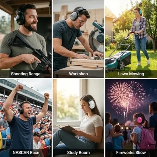 Pro For Sho 34dB NRR Ear Protection Earmuffs | 206g (0.45 lb) Standard thumbnail 6