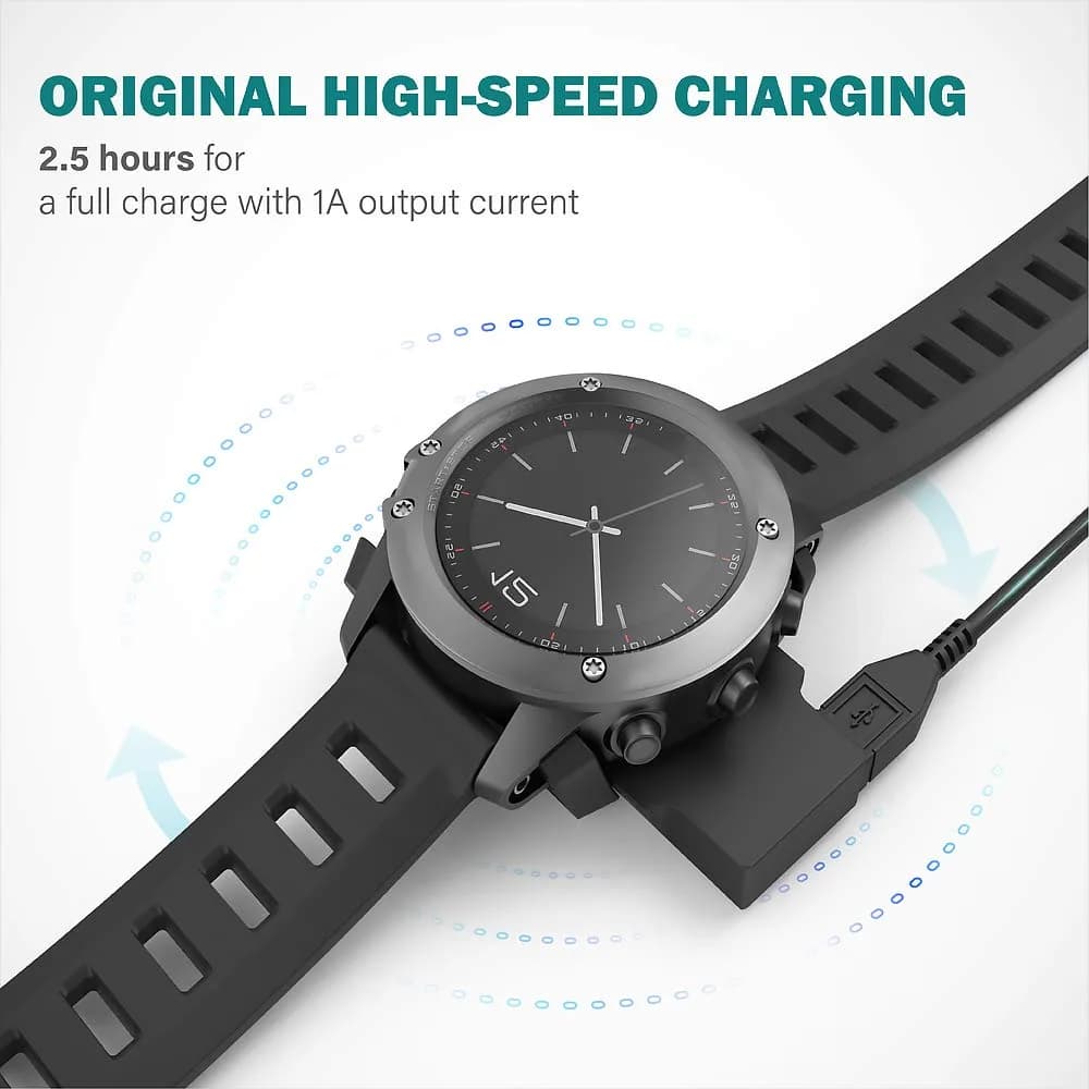 TUSITA USB Charging Cable for Garmin Fenix 3/3 HR/3 Sapphire/Quatix 3/Tactix Bravo/D2 Bravo 1M (3.3ft) Black - view 5