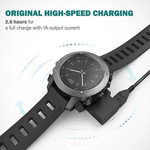 TUSITA USB Charging Cable for Garmin Fenix 3/3 HR/3 Sapphire/Quatix 3/Tactix Bravo/D2 Bravo 1M (3.3ft) Black thumbnail 5