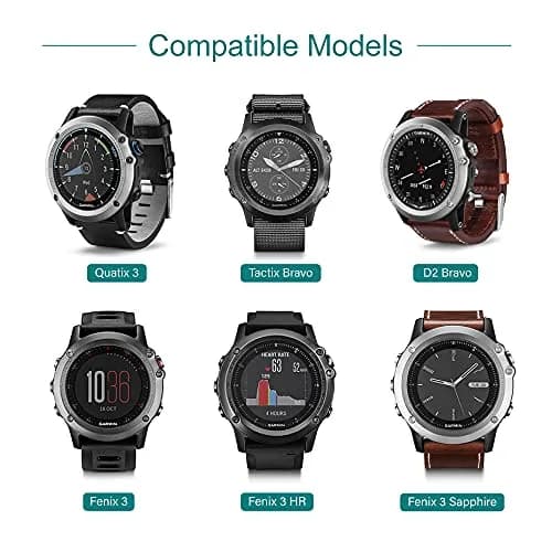 TUSITA USB Charging Cable for Garmin Fenix 3/3 HR/3 Sapphire/Quatix 3/Tactix Bravo/D2 Bravo 1M (3.3ft) Black thumbnail 2
