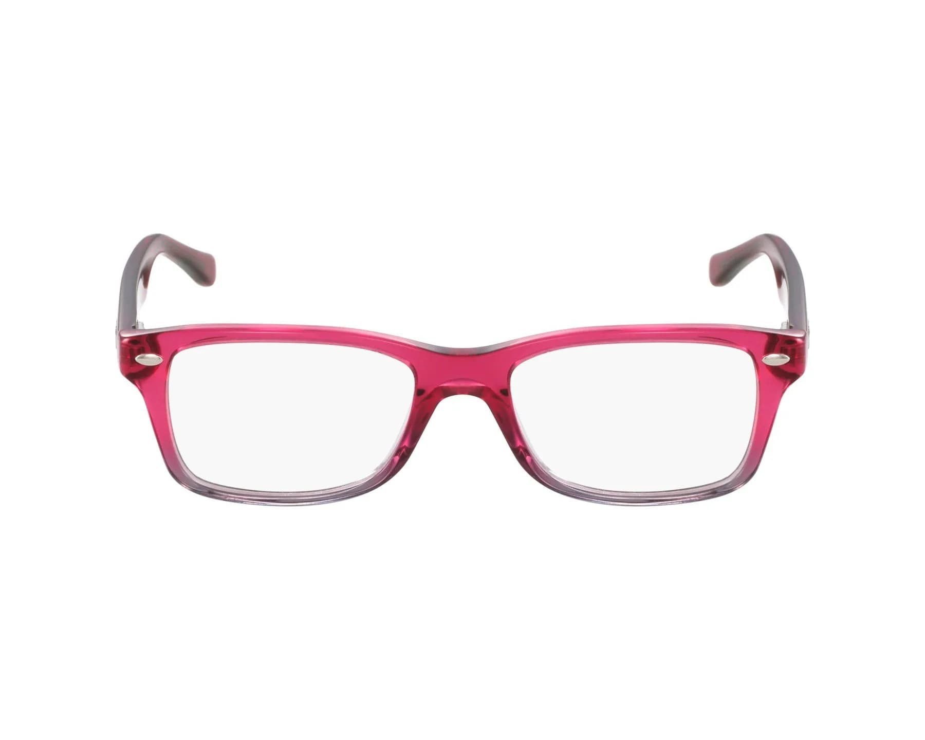 Ray-Ban Junior Kids' RY1531 Square Prescription Eyeglass Frames, 48 mm | Fuchsia Gradient Iridescent for Kids — Fuchsia Gradient Iridescent/Demo Lens