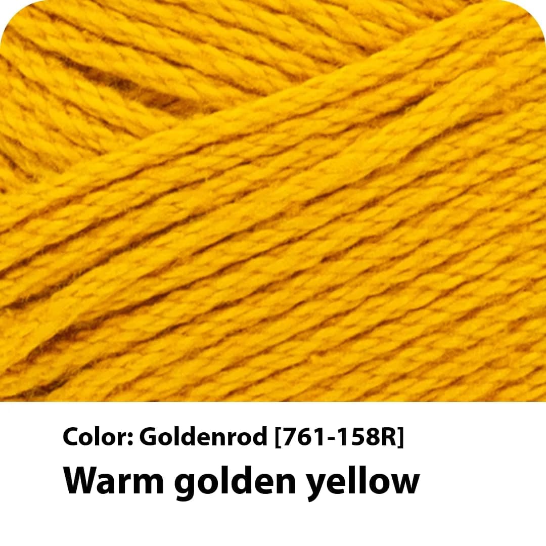 Lion Brand Yarn 24/7 Cotton Yarn Goldenrod 100g (3.5oz) | Mercerized Cotton for Crochet & Knitting - view 2