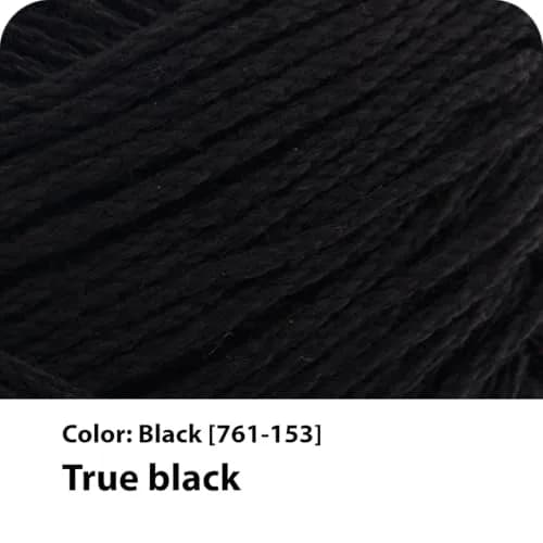 Lion Brand Yarn 24/7 Cotton Yarn Black 100 g (3.5 oz) | Smooth Mercerized Cotton for Crochet & Knitting thumbnail 2