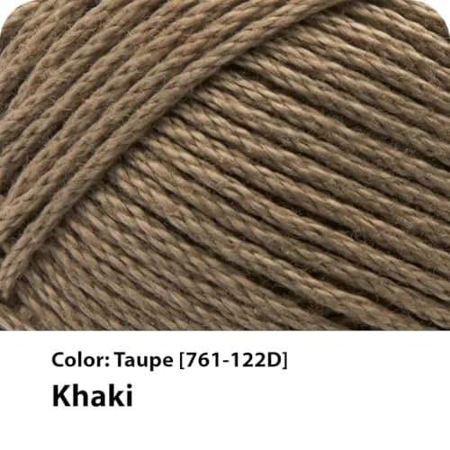 Lion Brand Yarn 24/7 Cotton Yarn Taupe | Soft, Mercerized Cotton for Knitting & Crocheting thumbnail 2