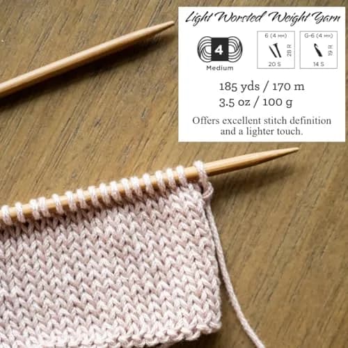 Lion Brand Yarn 24/7 Cotton Yarn Navy 100g (3.5oz) | Smooth Mercerized Cotton for Crochet & Knitting thumbnail 4