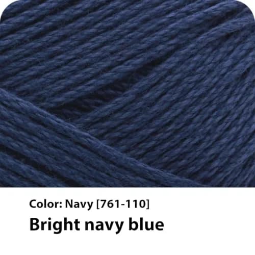 Lion Brand Yarn 24/7 Cotton Yarn Navy 100g (3.5oz) | Smooth Mercerized Cotton for Crochet & Knitting thumbnail 2