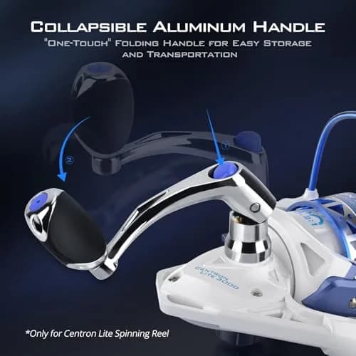 KastKing Centron Lite Spinning Fishing Reel Size 2000 White | 8.5kg Max Drag, 10+1 BB, 260g (0.6lb), CNC Aluminum Spool, 5.2:1 Gear Ratio thumbnail 7