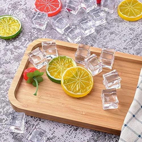 HUIANER Acrylic Ice Cubes 1inch | Realistic Square Shape for Photography & Decor thumbnail 6