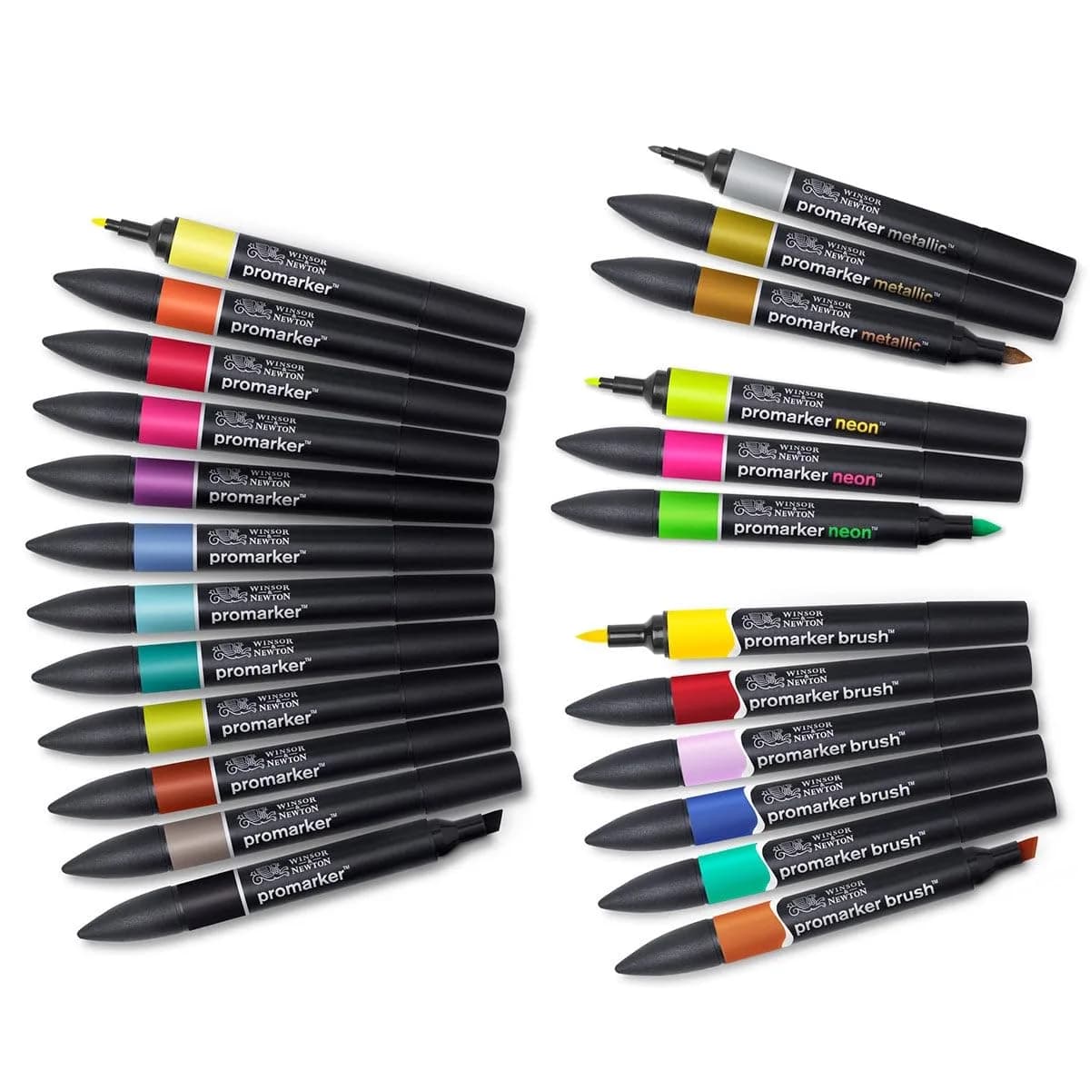 Winsor & Newton Promarker Set of 24 Mixed Markers | Alcohol-Based Ink for Illustration & Crafts - view 5