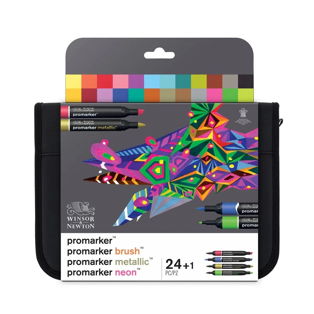 Winsor & Newton Promarker Set of 24 Mixed Markers | Alcohol-Based Ink for Illustration & Crafts - main product image