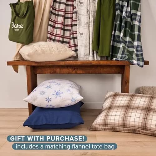 Bare Home Twin XL Flannel Sheet Set 100% Cotton | Warm, Soft & Durable for All-Season Comfort thumbnail 8