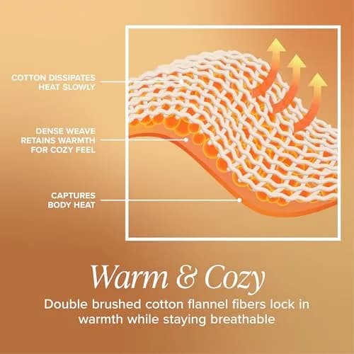 Bare Home Twin XL Flannel Sheet Set 100% Cotton | Warm, Soft & Durable for All-Season Comfort thumbnail 3