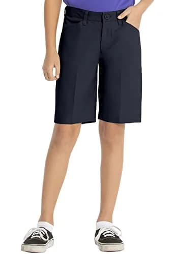 Classroom Big Girls Flat Front Low Rise Shorts 16 | Durable School Uniform Essential thumbnail 3