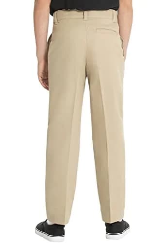 Classroom Boys Husky Flat Front Pants Khaki 16 US | Adjustable Waist, Easy Care Cotton-Poly Twill thumbnail 2