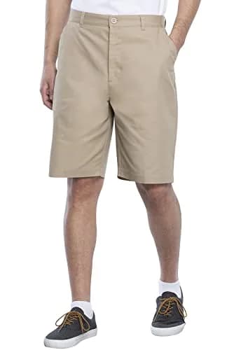 Classroom Boys Husky Flat Front Shorts Khaki 8H | Easy Care, Adjustable Waist thumbnail 1