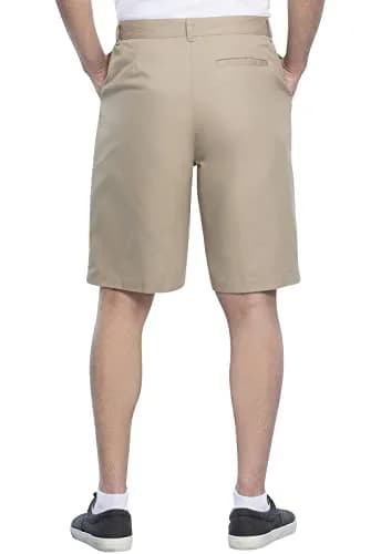 Classroom Boys Husky Flat Front Shorts Khaki 8H | Easy Care, Adjustable Waist thumbnail 2