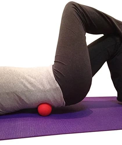 Kieba Massage Lacrosse Balls (2.5 in / 6.35 cm) for Myofascial Release, Trigger Point Therapy, Muscle Knots, Yoga Therapy | Set of 2 Firm Balls (Blue and Red) thumbnail 2