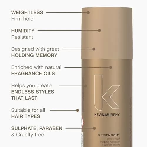 KEVIN.MURPHY SESSION.SPRAY Strong Hold Finishing Hair Spray 100ml (3.4 Fl Oz) | Humidity Resistant thumbnail 4