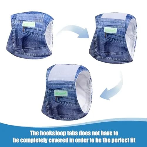 Wegreeco Male Dog Belly Bands Medium | Reusable, Adjustable & Leak-Free (15-17") thumbnail 5