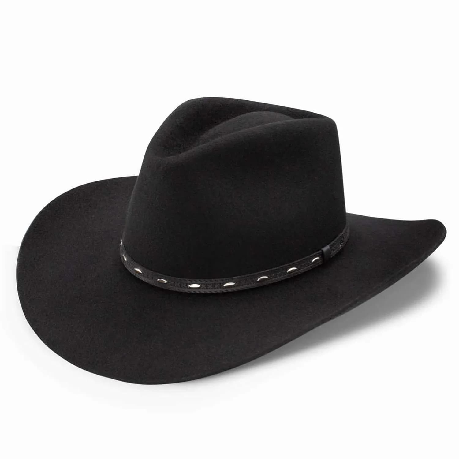 RESISTOL Briscoe 3X Cowboy Hat Black | Wool Felt Western Hat for Men (7 1/4) in India