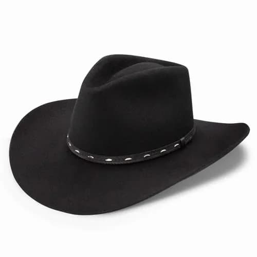 RESISTOL Briscoe 3X Cowboy Hat Black | Wool Felt Western Hat for Men (7 1/4) in India thumbnail 1