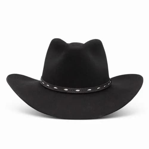 RESISTOL Briscoe 3X Cowboy Hat Black | Wool Felt Western Hat for Men (7 1/4) in India thumbnail 4