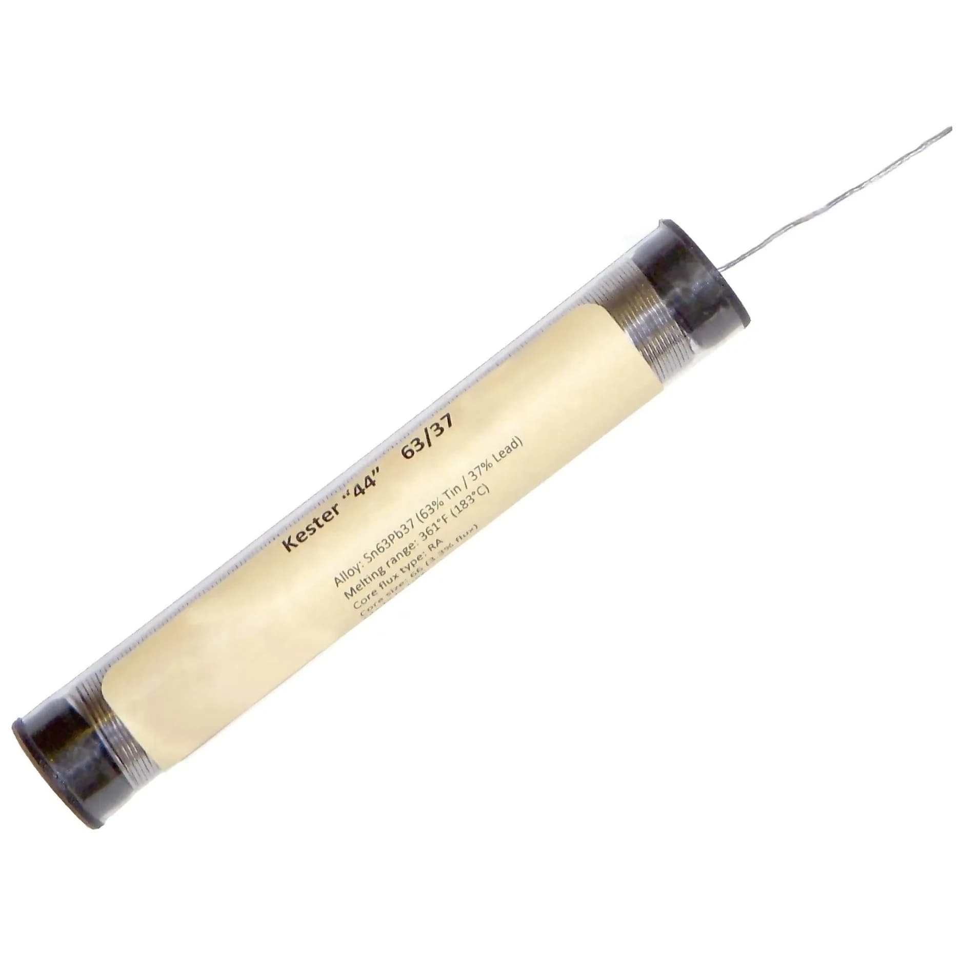 Kester 44 Solder Wire, 63/37 Tin/Lead, 0.015-in Diameter, RMA Rosin, 16.16 meters (56 Feet) Tube | Electronics Grade Solder