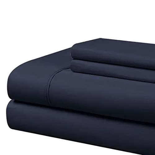 Cathay Home Full Sheet Set Navy | 1800 Thread Count Microfiber Bedding Set thumbnail 1
