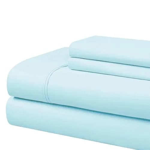 Cathay Home Ultra-Soft Microfiber King Sheet Set Aqua | 1800 Thread Count, OEKO-TEX Certified thumbnail 1