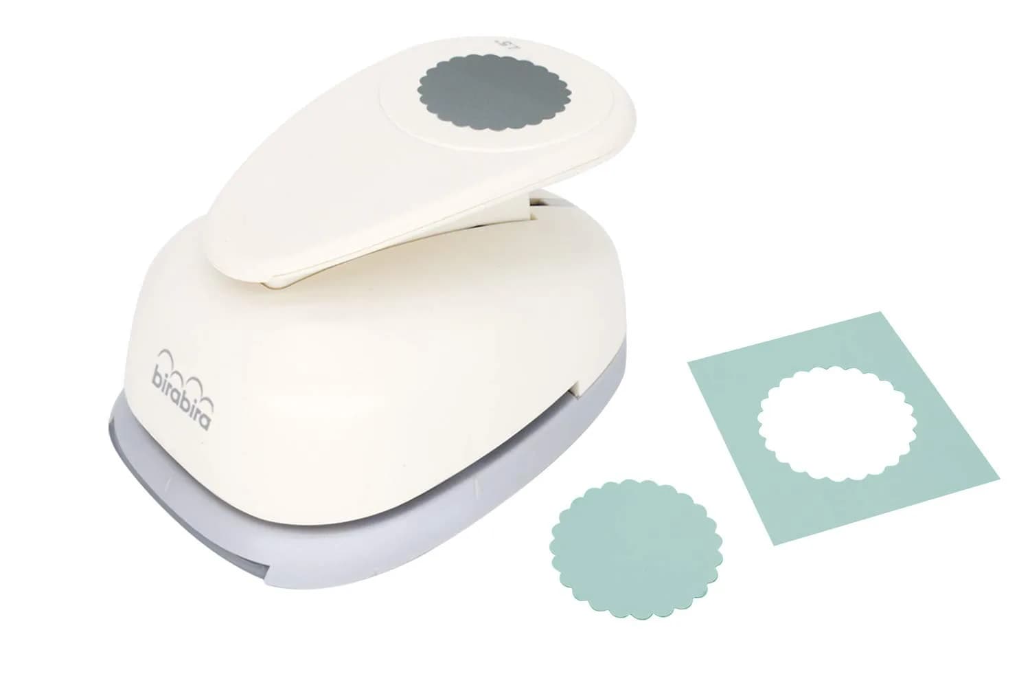 BiraBira Scalloped Circle Punch 2.5 inch | Paper Crafting Scrapbooking Tool