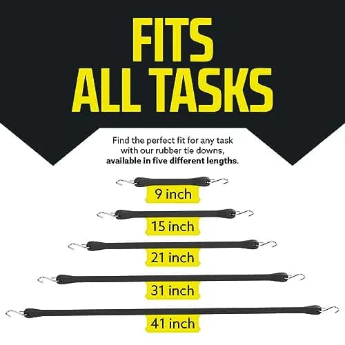 DC Cargo Pack of 50 Natural Rubber Tarp Straps | 31" Long Cold Climate Tie-Downs thumbnail 5