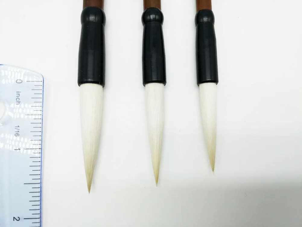 Easyou Hu Brush Chinese Calligraphy Brush for Beginners & Drawing, Pure Goat Hair 0.85cm x 4.1cm (Large) | Authentic Import - view 6