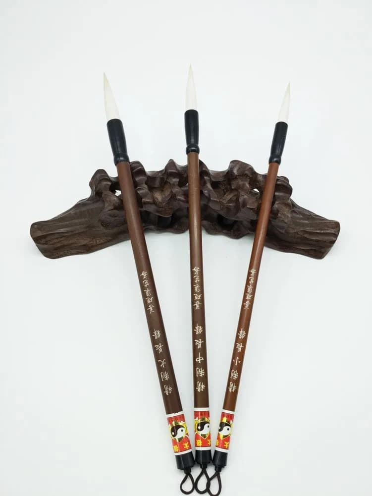 Easyou Hu Brush Chinese Calligraphy Brush for Beginners & Drawing, Pure Goat Hair 0.85cm x 4.1cm (Large) | Authentic Import - view 7