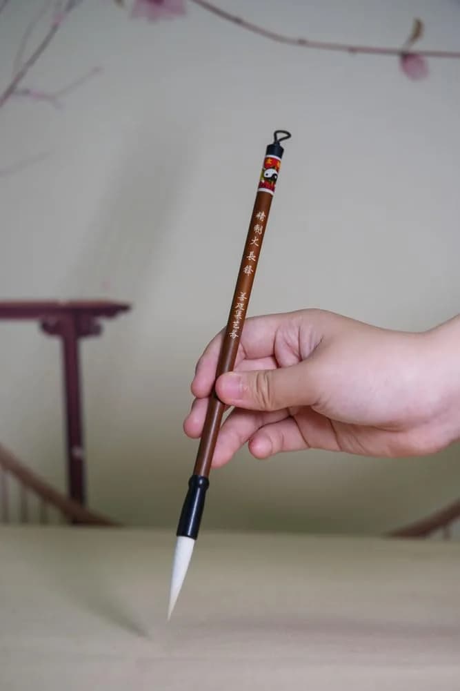 Easyou Hu Brush Chinese Calligraphy Brush for Beginners & Drawing, Pure Goat Hair 0.85cm x 4.1cm (Large) | Authentic Import - view 9