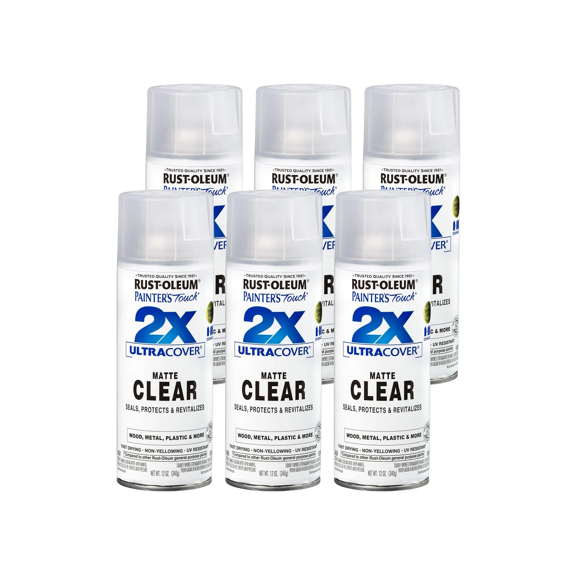Rust-Oleum Painter's Touch 2X Ultra Cover Spray Paint, Matte Clear, 340g (12 Oz) - main product image