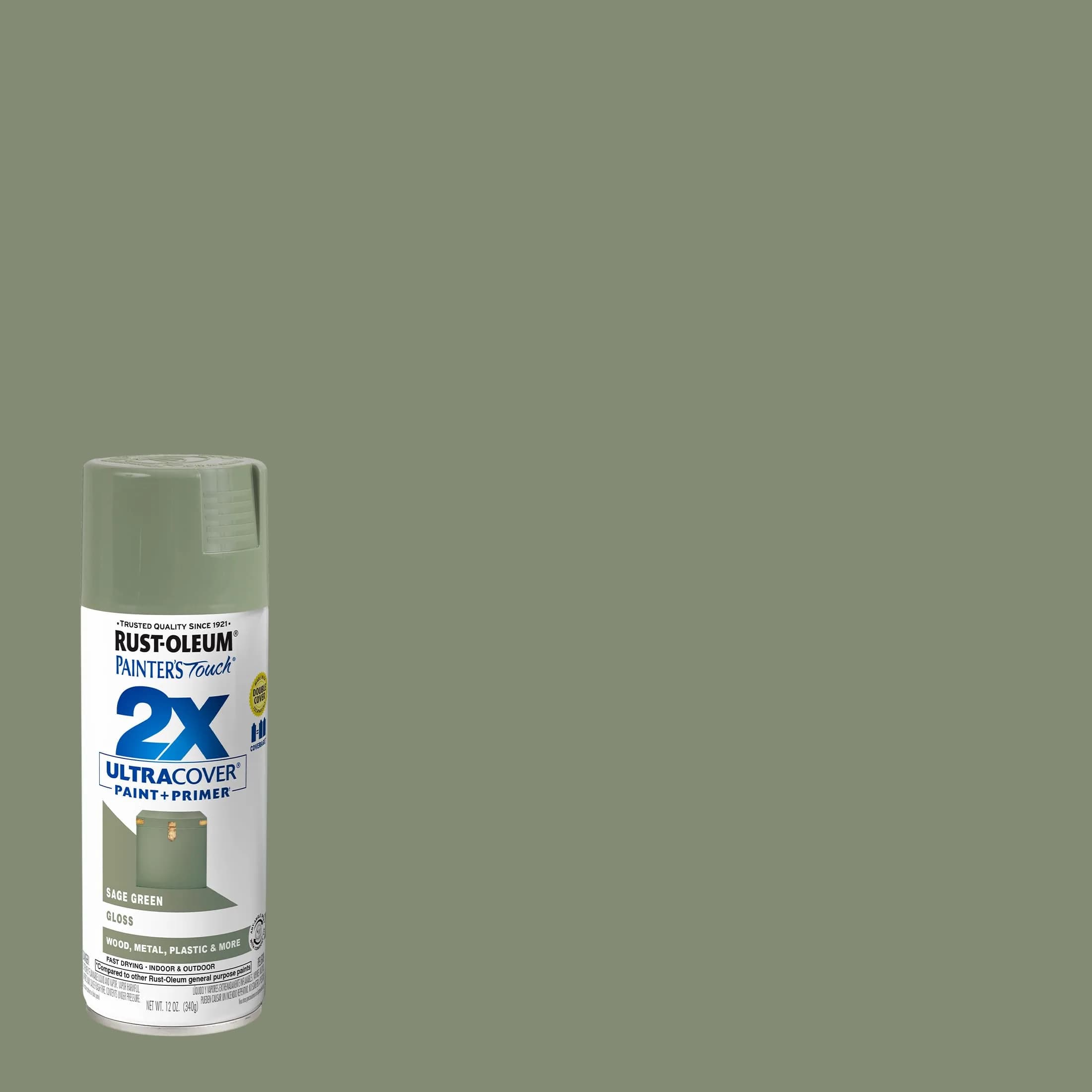 Rust-Oleum Painter's Touch 2X Gloss Sage Green Spray Paint - Vibrant Finish - view 2