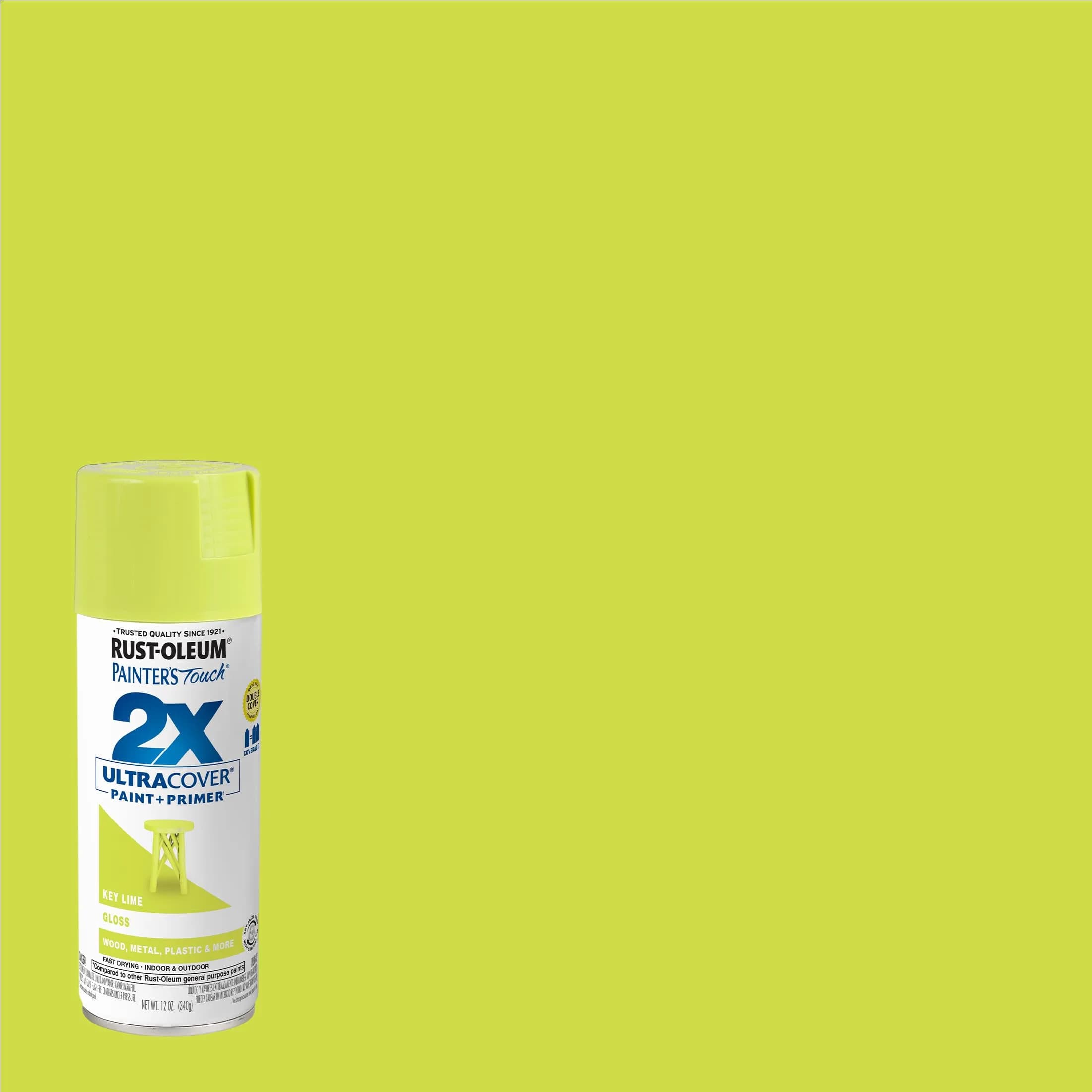 Rust-Oleum Painter's Touch 2X Ultra Cover Spray Paint, Gloss Key Lime, 6 Pack (340g Each) - view 2