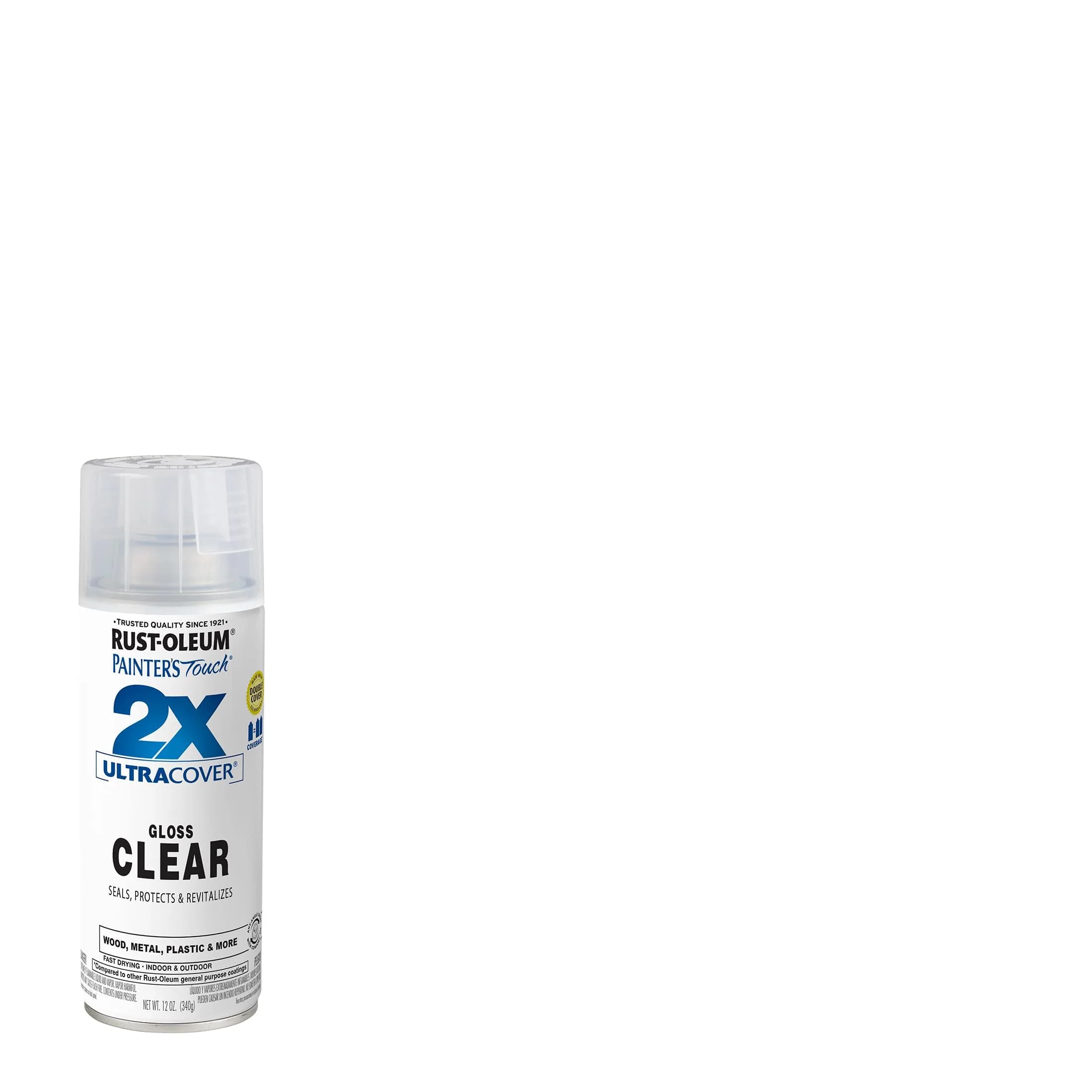 Rust-Oleum Painter's Touch 2X Ultra Cover Spray Paint, Gloss Clear, 12 Oz (Pack of 6) - view 2