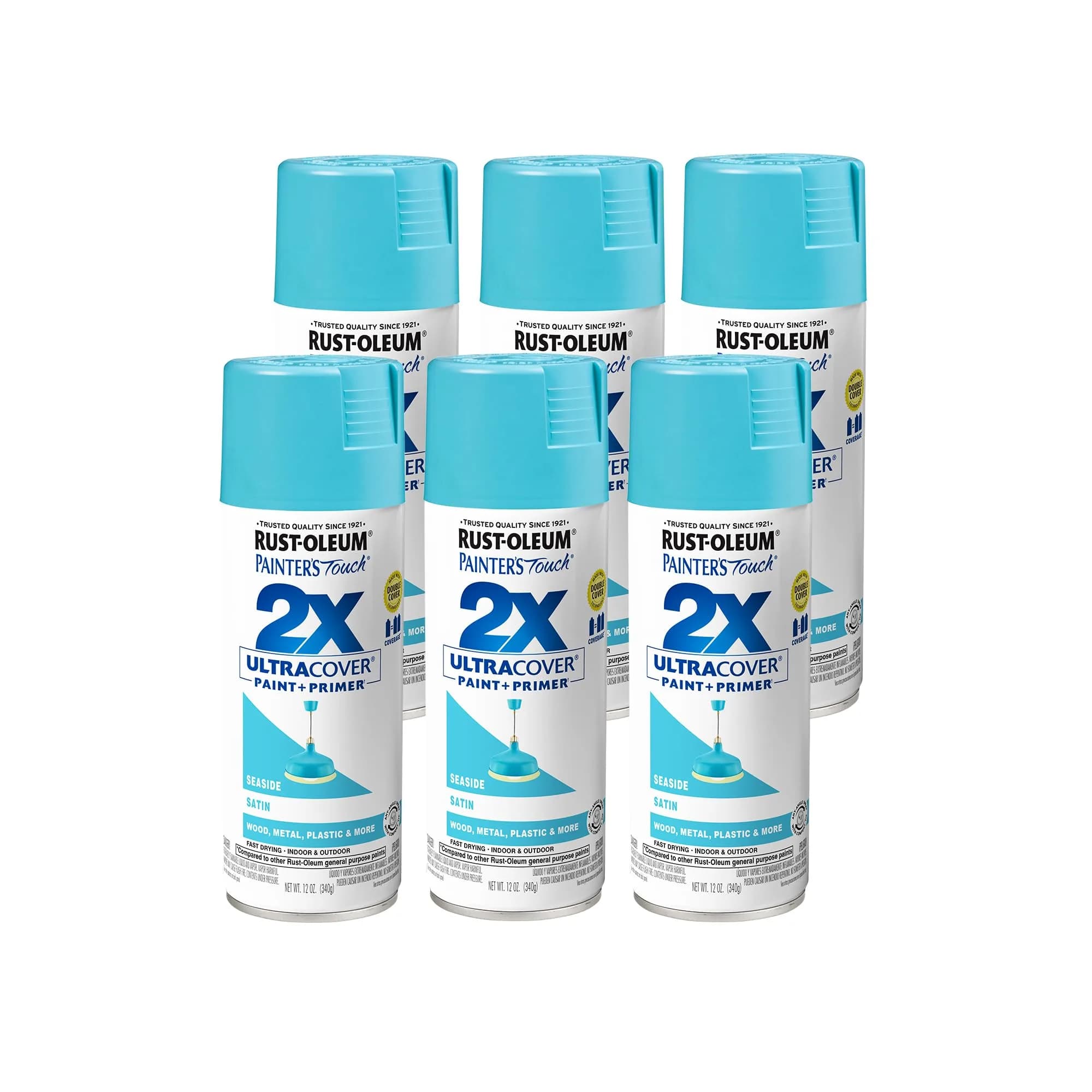 Rust-Oleum Painter's Touch 2X Gloss Seaside Spray Paint - 340g (12 Oz) Aerosol Can - main product image